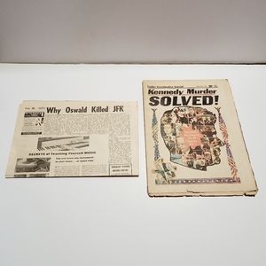 Vintage JFK Newspapers 1975